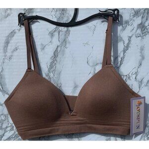 Joyspun Size Small Wirefree Brown Bra With Adjustable Straps & Back Closure